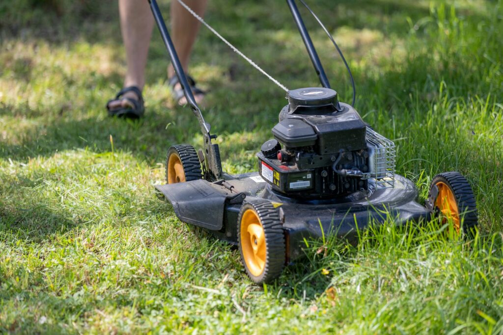 mowing